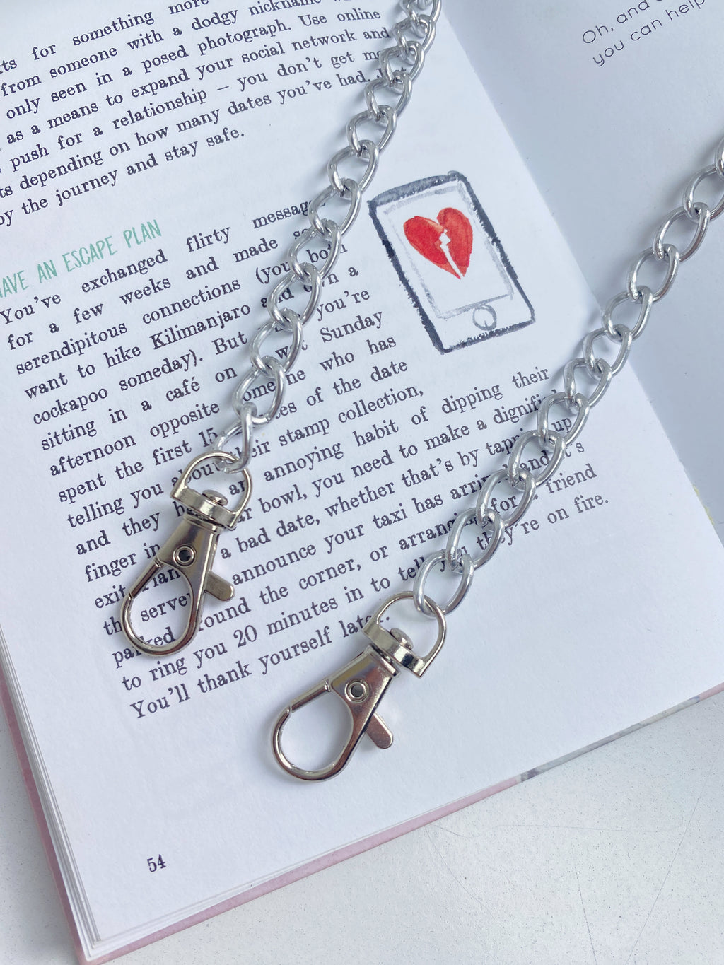 Asa de Cadena Lista Plateada