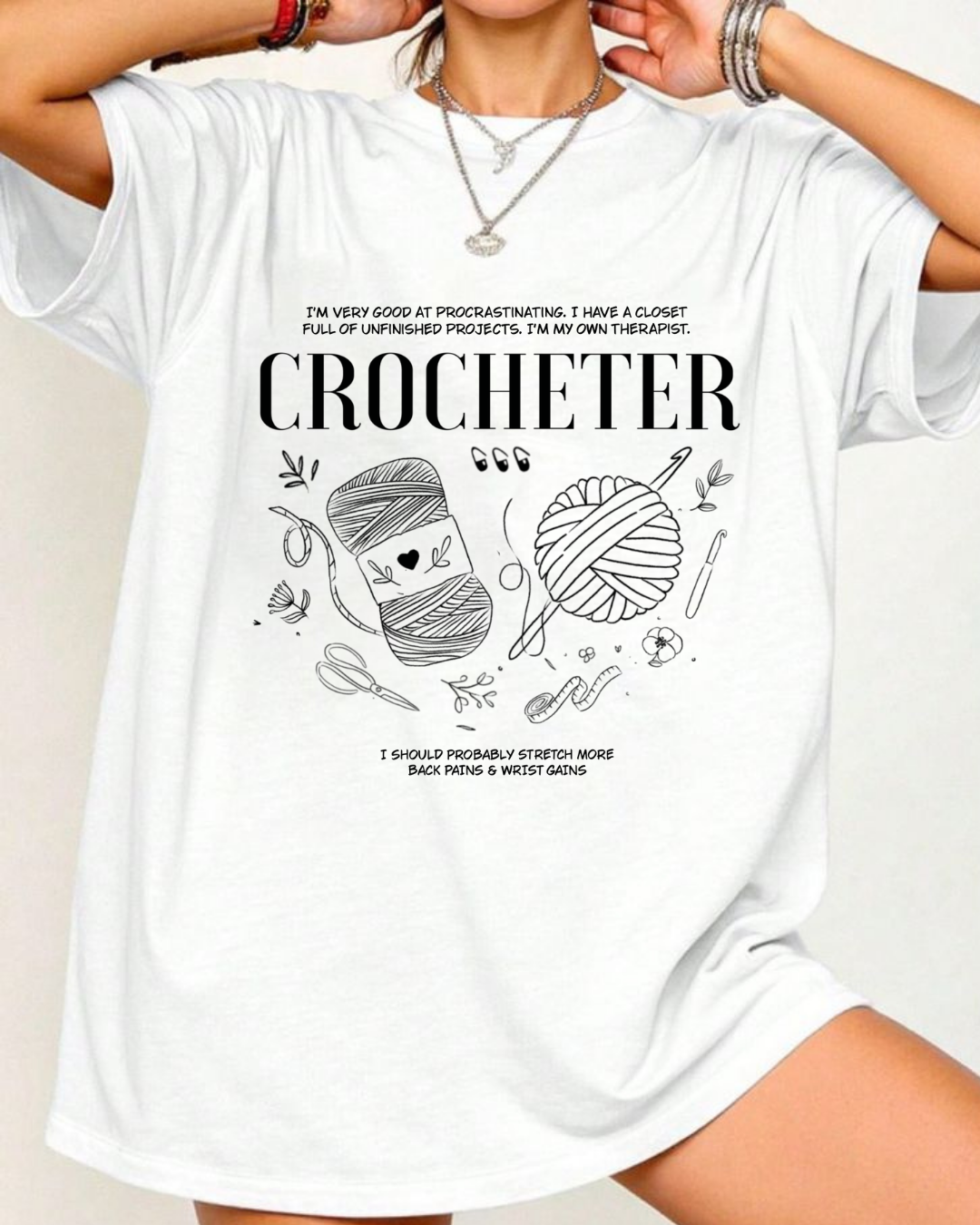 Camiseta Crocheter - Branco