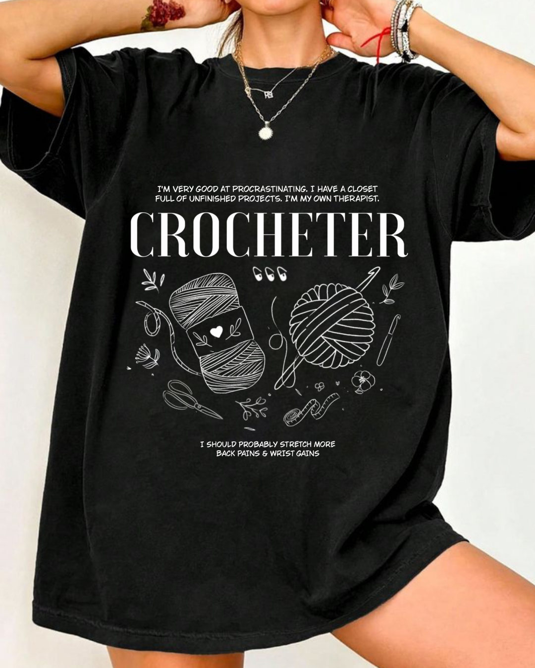 Camiseta Crocheter - Preto