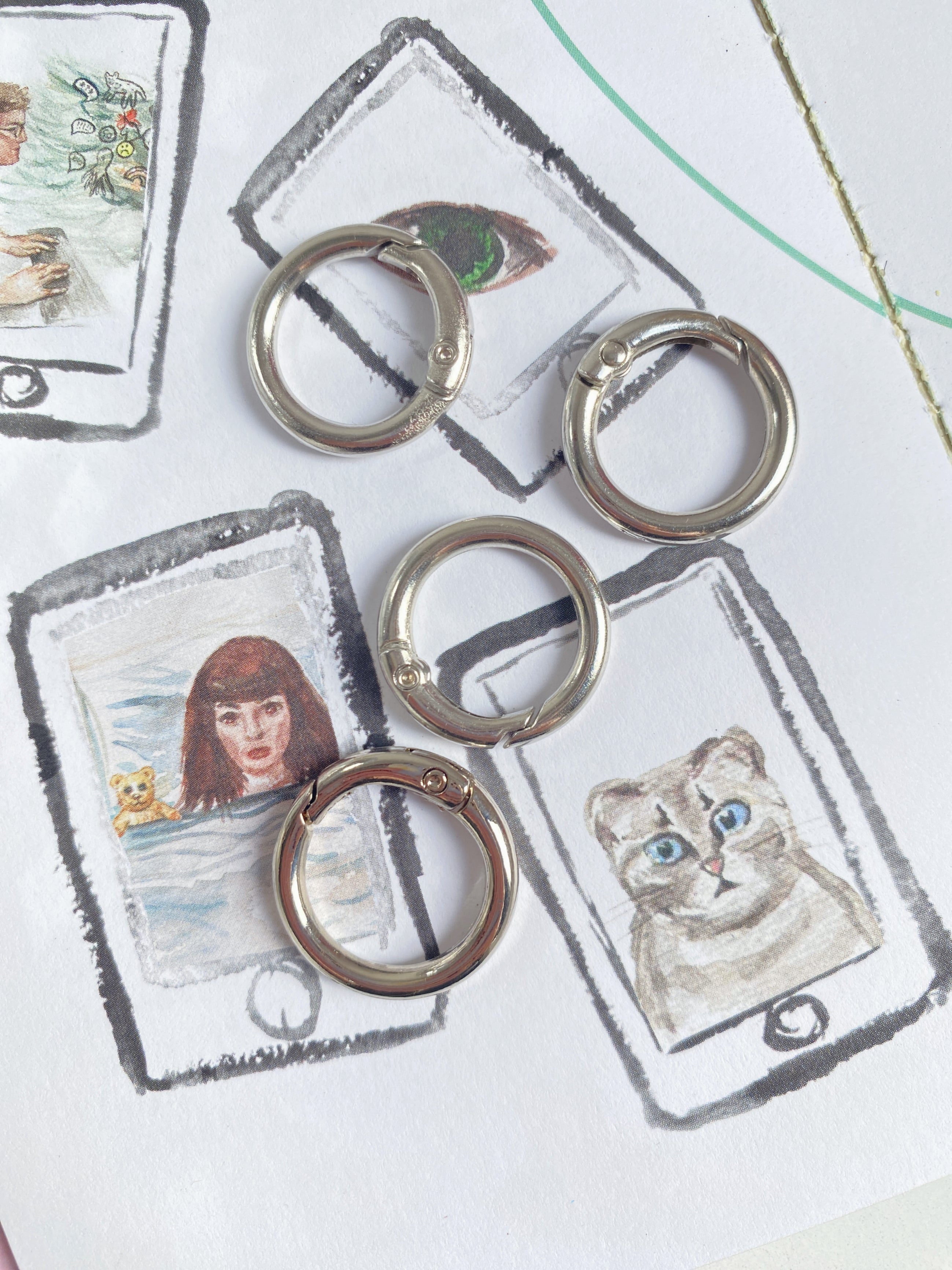 Kit 4 Fechos Argolas Articuladas