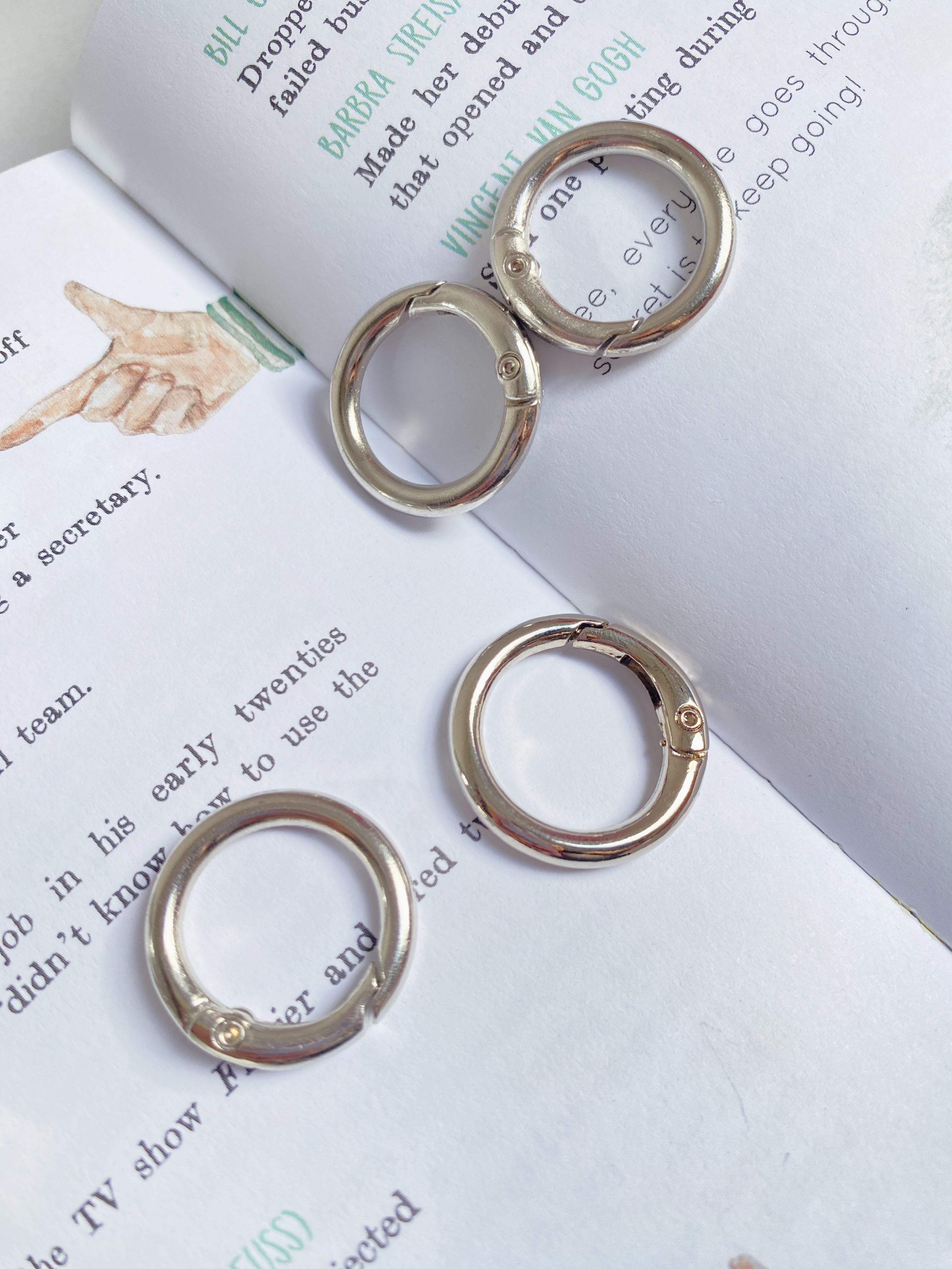 Kit 4 Fechos Argolas Articuladas