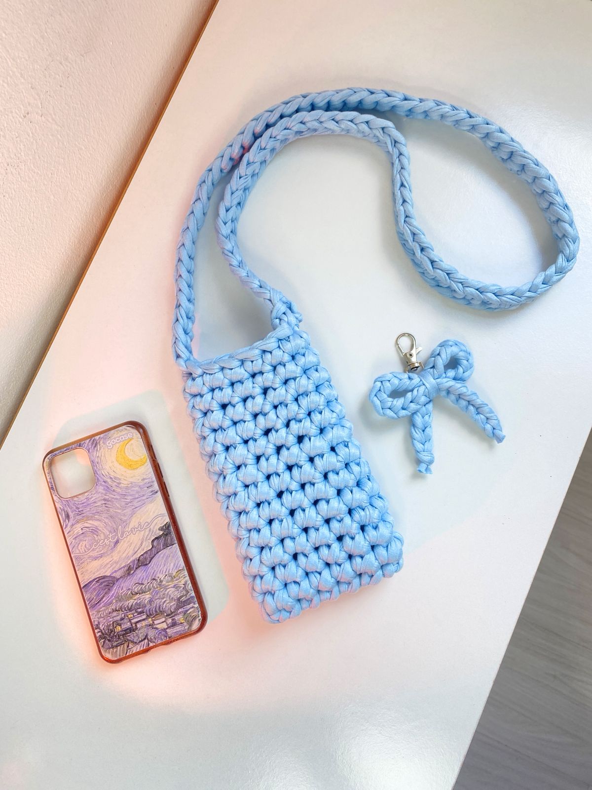 Tutorial Phone Bag + Charm Lacinho