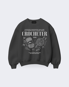 Moletom sem Capuz Crocheter - Preto