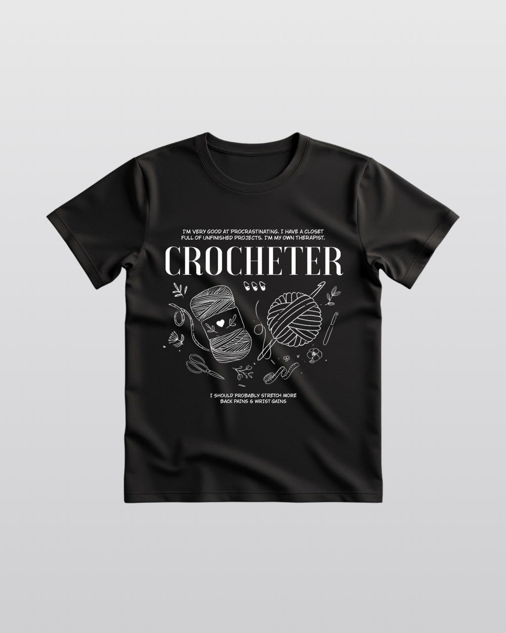 Camiseta Crocheter - Preto
