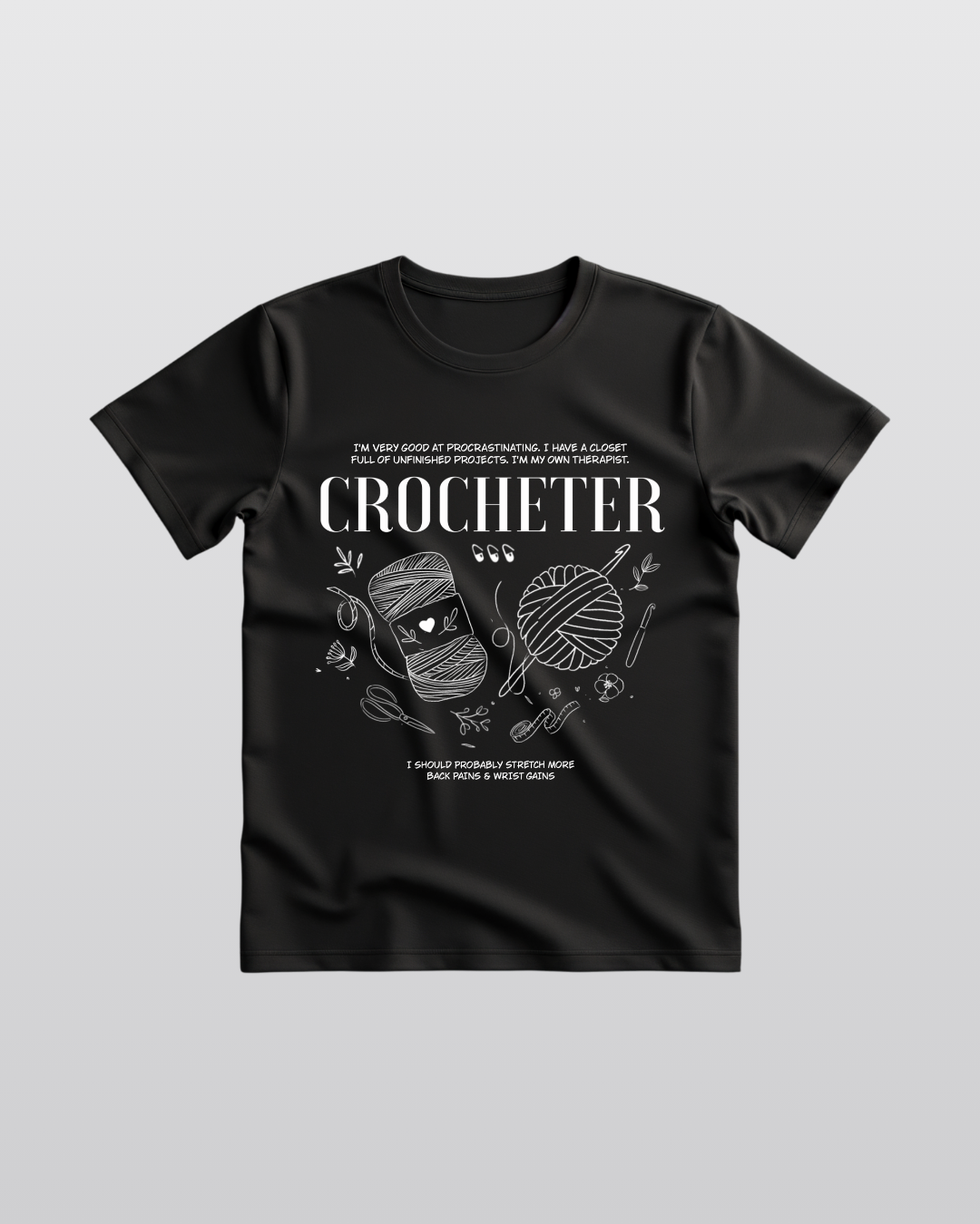 Camiseta Crocheter - Preto
