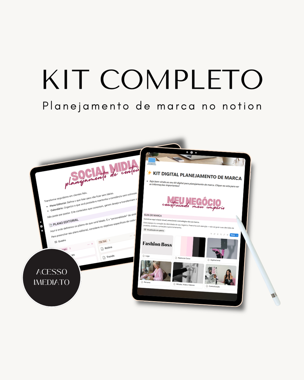 Kit Completo - Planejamento de Marca (Notion)